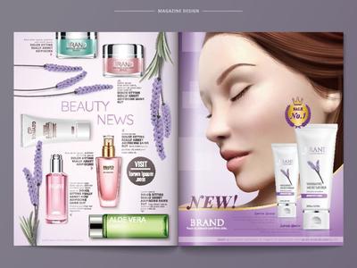 美容與護膚產品畫冊排版設計指南